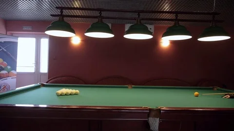 Game in Russian Billiards Stock Footage 76316401