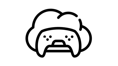 Game safe cloud black icon animation Stock Footage 156652114