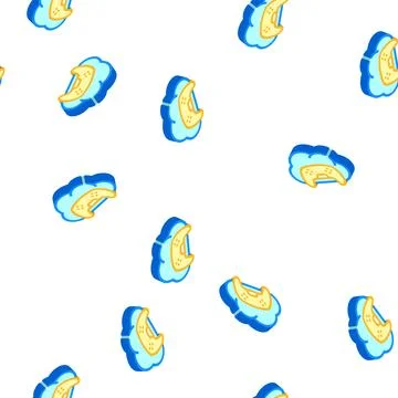 Game safe cloud isometric icon seamless pattern Stockillustratie