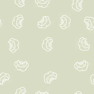 Game safe cloud line vector seamless pattern 스톡 일러스트