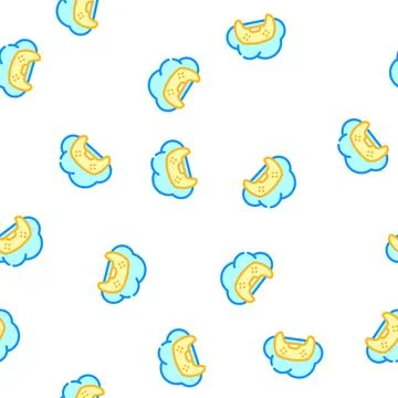 Game safe cloud vector seamless pattern Stock Illustration