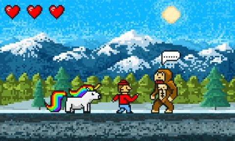 Game scene. Pixel art 8 bit Background. Video interface. Retro location Stock Illustration