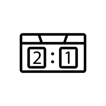 The game score table icon vector outline illustration Stock Illustration
