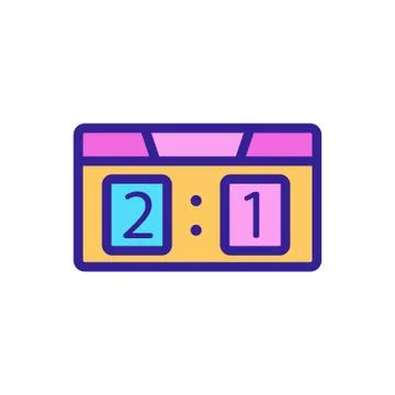 The game score table icon vector outline illustration Stock Illustration