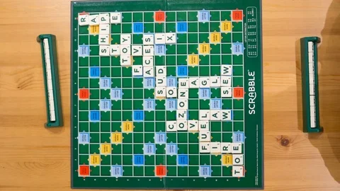 Game of Scrabble Timelapse Stock Footage 79950742