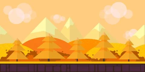 Game Seamless background flat Style 2d  application. Vector Illustration Stock Illustration