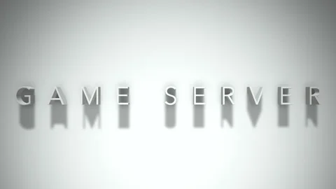 Game server 3D title animation with shadows on a white background Stock Footage 297017966