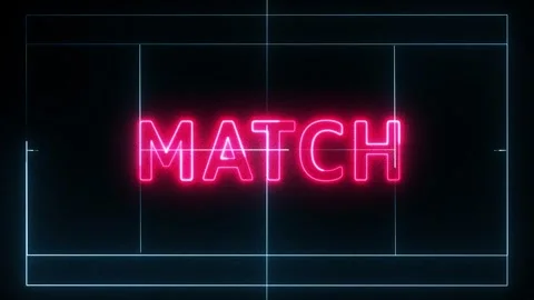 Game set match tennis background neon animation Stock Footage 301699078