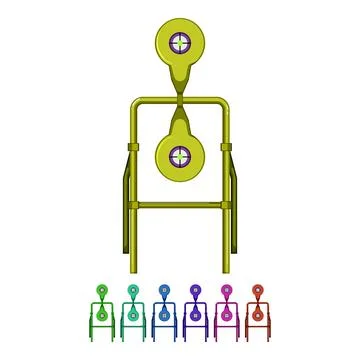 Game shooting target cartoon vector graphic Stock Illustration