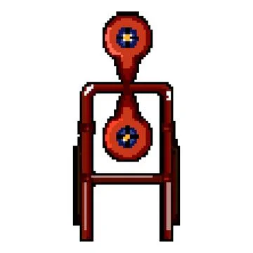 Game shooting target pixel art vector illustration Stock Illustration