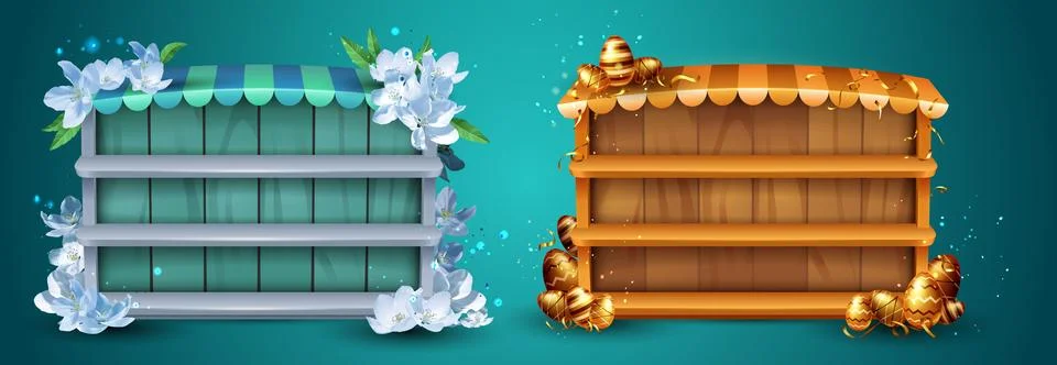 Game shop frames set isolated on background イラスト素材