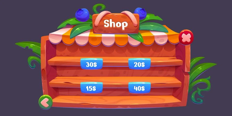 Game shop for user interface design 스톡 일러스트