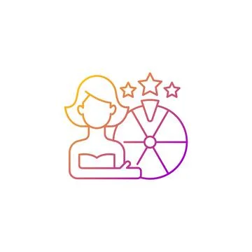 Game show gradient linear vector icon イラスト素材