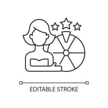 Game show linear icon イラスト素材