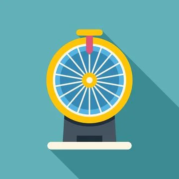 Game show spinning wheel predicting fortune or prize Stock Illustration