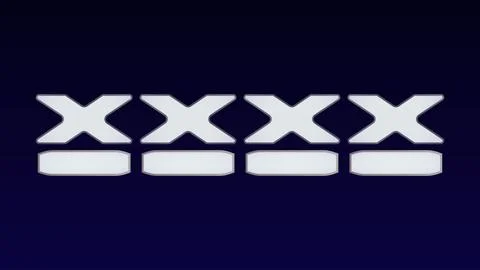 Game Show Triple Strike Indicator with Glow Effect Stock-Illustration