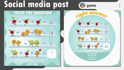 Game social media post examples Stock Illustration