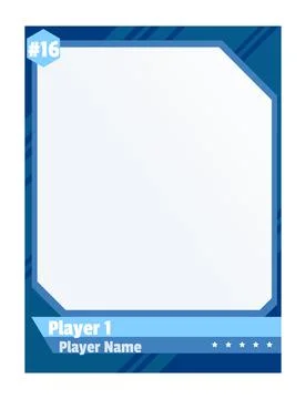 Game sports card template. Trading frame for football, basketball and hockey Stock Illustration