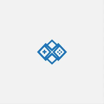Game square Logo Design Concept Stock Illustration