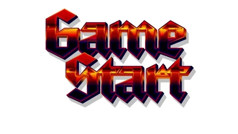 Game start sign looping animation on white background Stock Footage 342280324