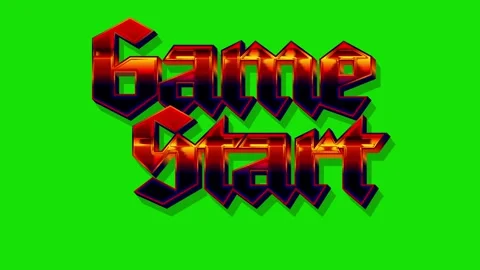 Game start sign looping animation on green background Stock Footage 342280359