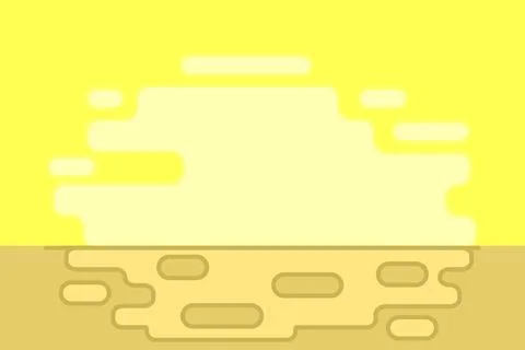 Game-style desert backdrop. Non-Detailed Landscape. Background of sand and sunny Stock Illustration