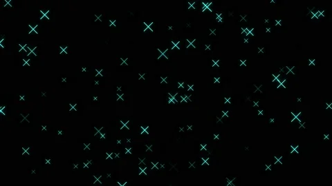 Game style motion background. Cross glowing neon particles. Stock-Footage 112369294