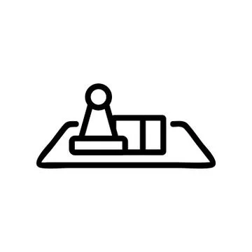 The game table icon vector outline illustration Illustrazione stock