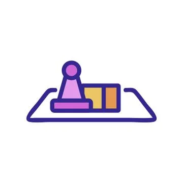 The game table icon vector outline illustration 스톡 일러스트