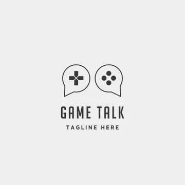 Game talk logo design template vector illustration icon element Stock Illustration