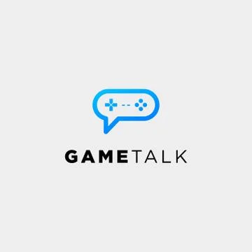 Game talk logo design template vector illustration icon element Illustrazione stock