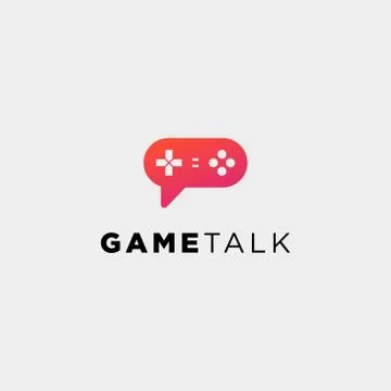 Game talk logo design template vector illustration icon element Stock Illustration