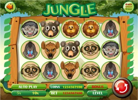 Game template with animal characters Stock-Illustration