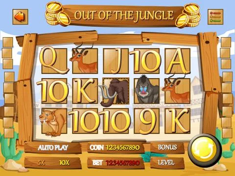 Game template with desert theme Stock Illustration
