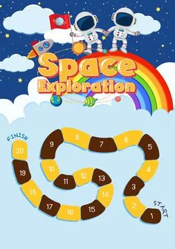 Game template with space theme background 스톡 일러스트