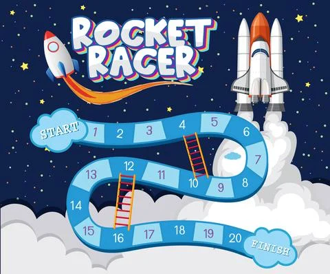 Game template with space theme background Illustrazione stock