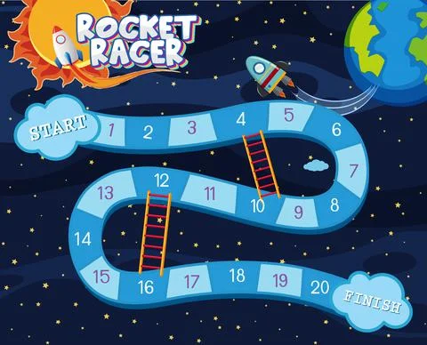 Game template with space theme background 스톡 일러스트