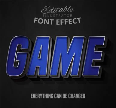 Game text, editable font effect Stock Illustration