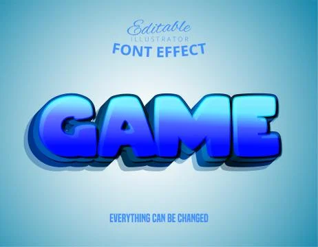 Game text, editable font effect Stock Illustration