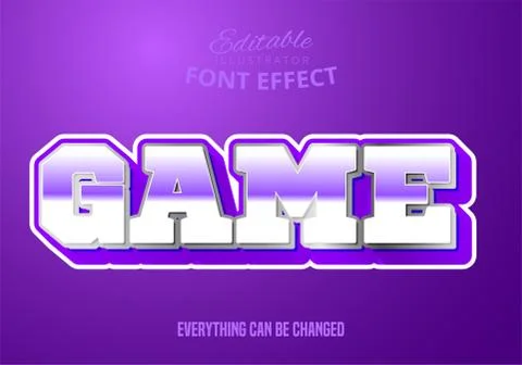 Game text, editable text style Stock Illustration