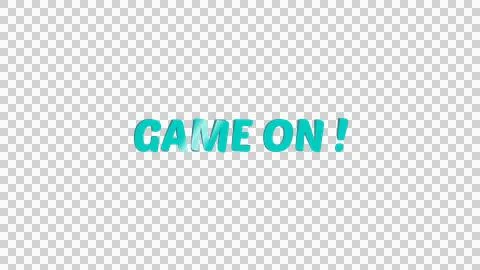 Game On text effect with 3D typography on transparent background. Stock Illustration