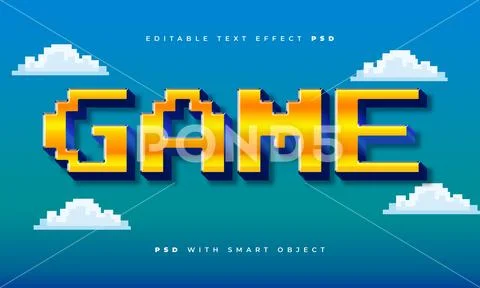 Game text effect PSD Template