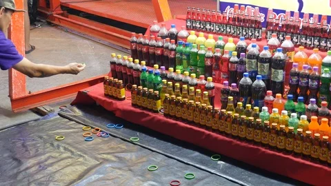 Game in Thailand's temple fair Stock Footage 101674424