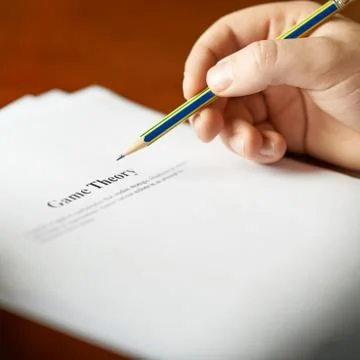 Game theory definition composition Stock Photos