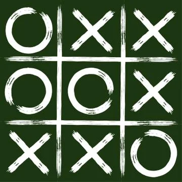 Game Tic tac toe. Tic-tac-toe in grunge style. Board game icon and crosses bo Stock Illustration