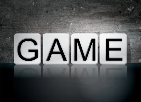 Game Tiled Letters Concept and Theme Stock Illustration