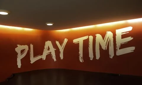 Game time letters Stock Photos
