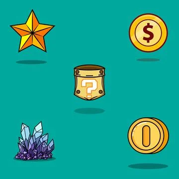 Game Treasure Pack Stock Illustration