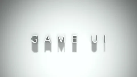 Game ui 3D title animation with shadows on a white background Stock Footage 297216728