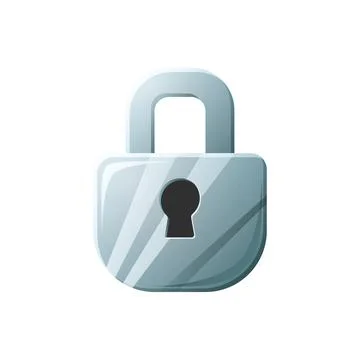 Game UI asset. Gaming user interface lock icon. vector illustration Illustrazione stock